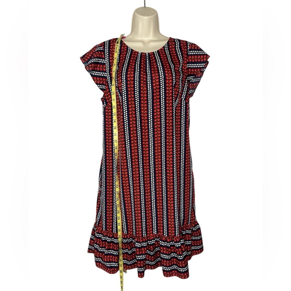 Boden Striped Midi Dress in Red and Navy - Picture 3 of 5
